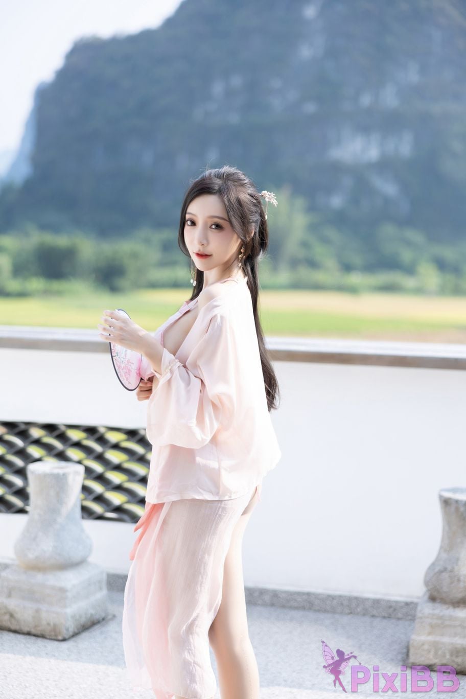 No watermark for in app purchases Wang Xinyao Yanni Pink costume fun PixiBB.COM 012