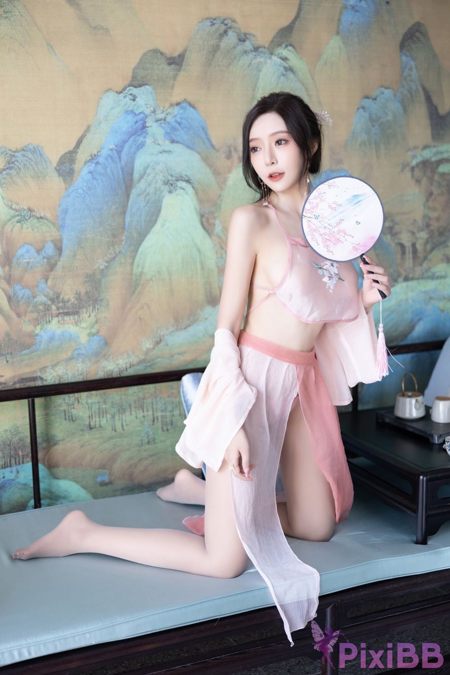 No watermark for in app purchases Wang Xinyao Yanni Pink costume fun PixiBB.COM 036