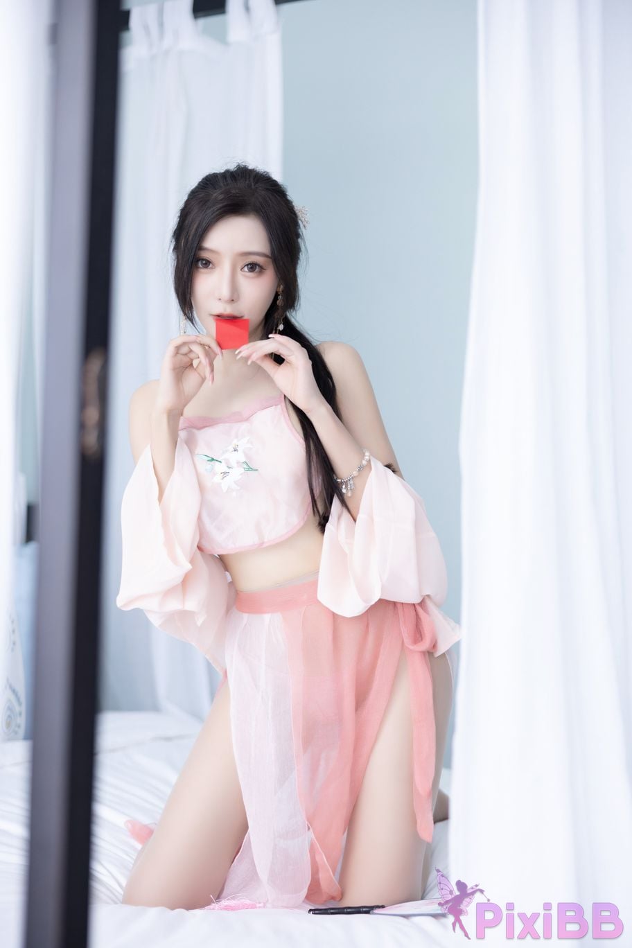 No watermark for in app purchases Wang Xinyao Yanni Pink costume fun PixiBB.COM 044