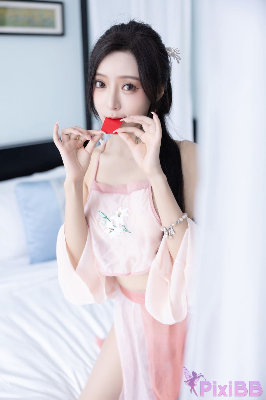 No watermark for in app purchases Wang Xinyao Yanni Pink costume fun PixiBB.COM 046