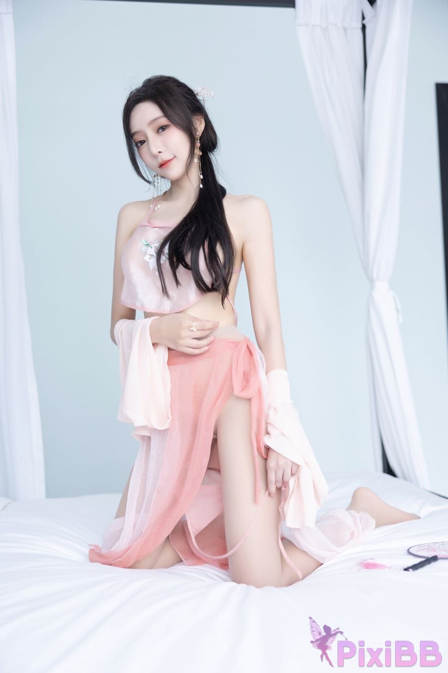 No watermark for in app purchases Wang Xinyao Yanni Pink costume fun PixiBB.COM 048