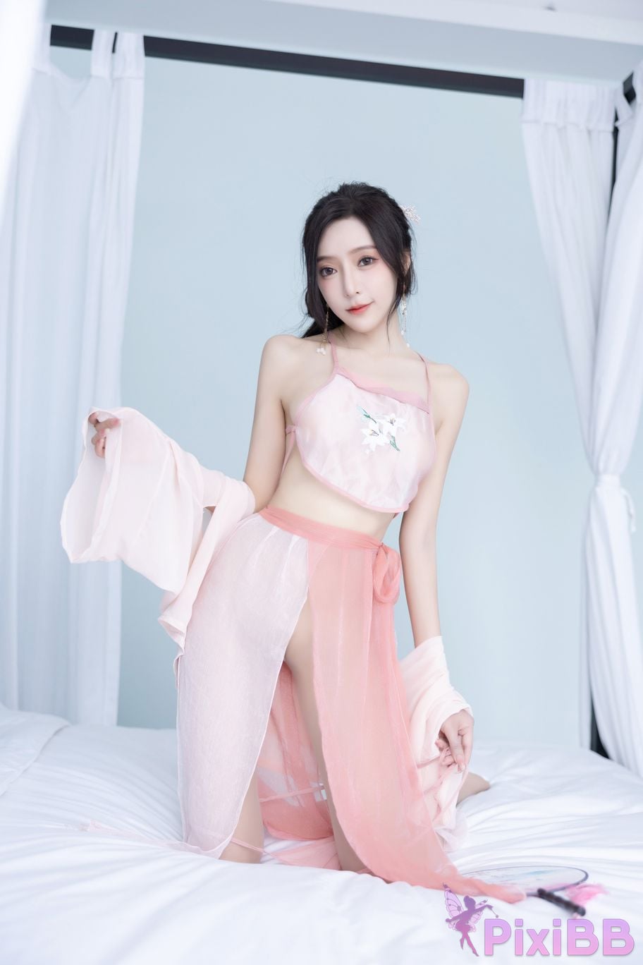 No watermark for in app purchases Wang Xinyao Yanni Pink costume fun PixiBB.COM 050