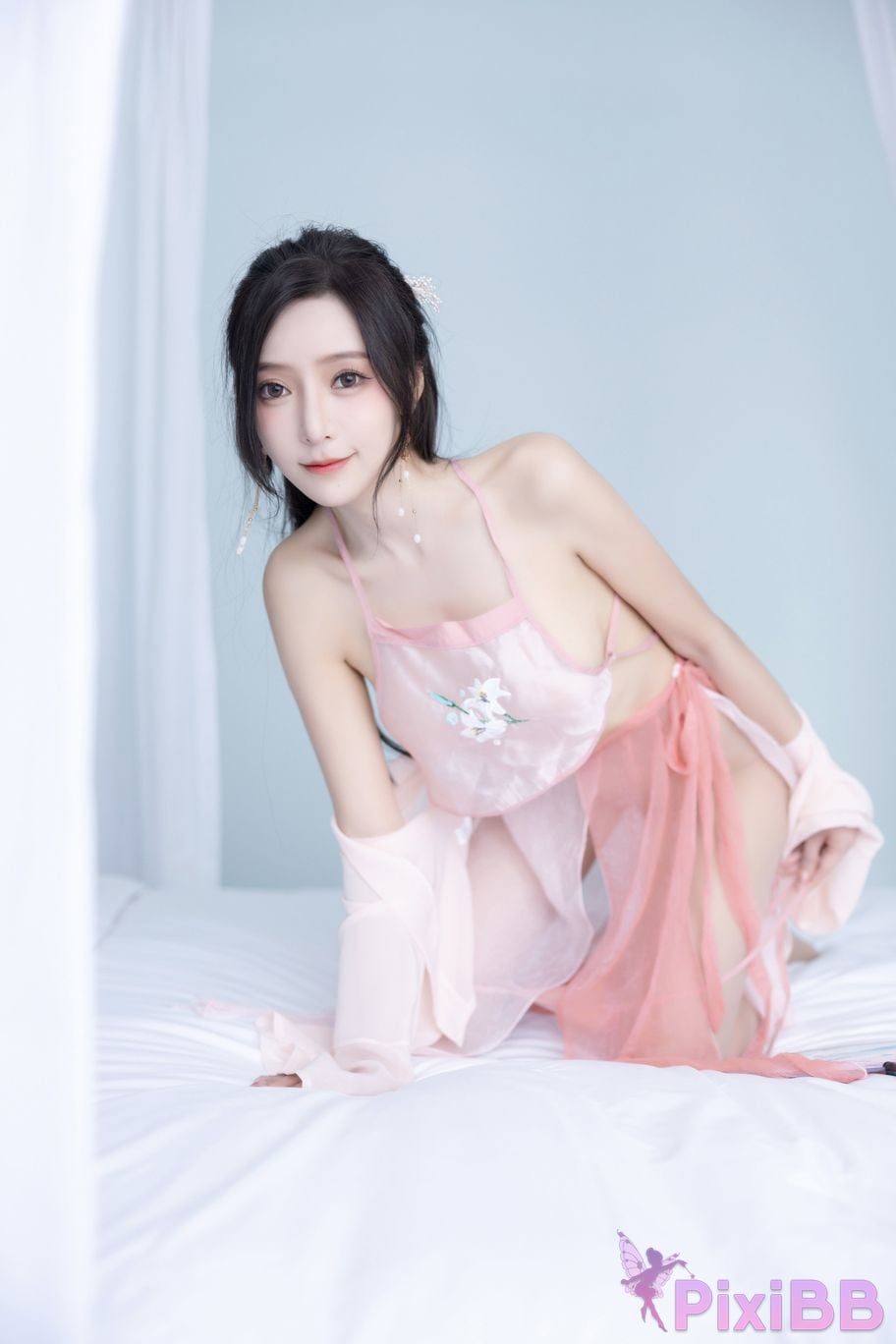 No watermark for in app purchases Wang Xinyao Yanni Pink costume fun PixiBB.COM 051