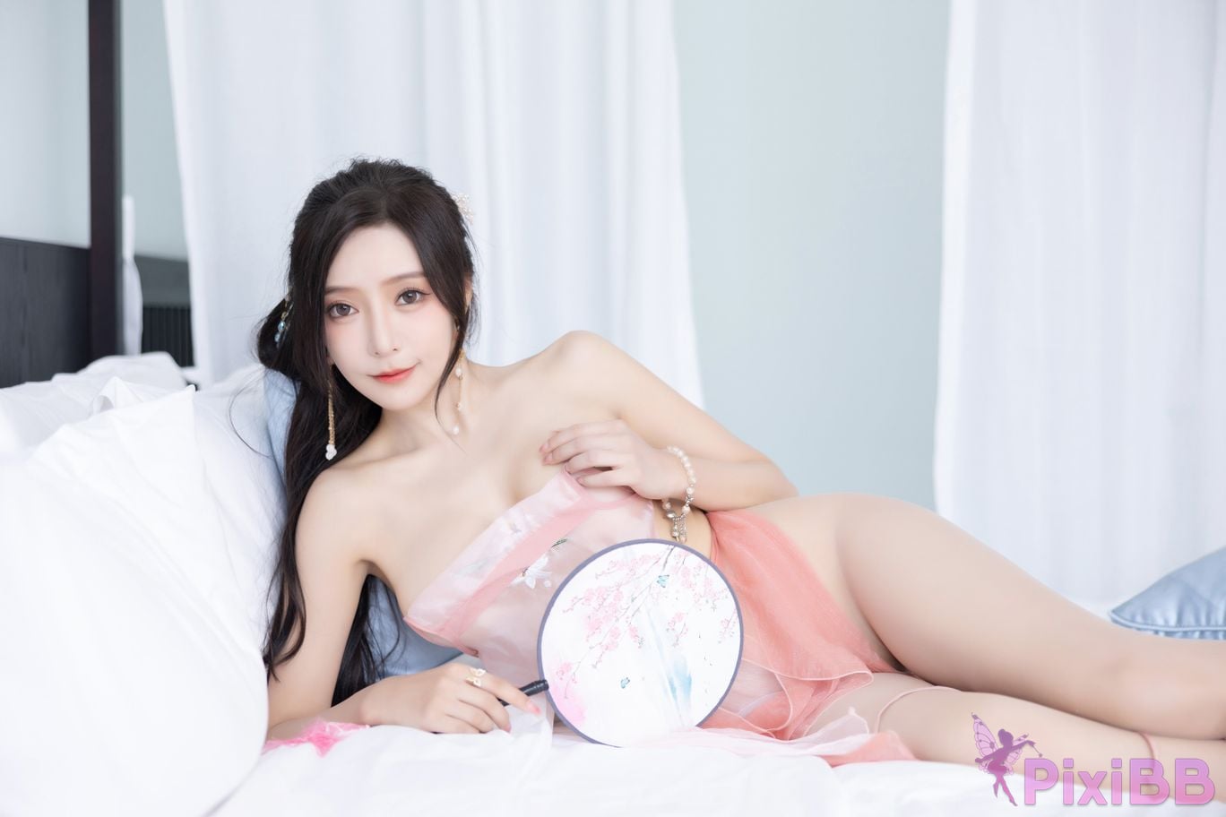 No watermark for in app purchases Wang Xinyao Yanni Pink costume fun PixiBB.COM 062