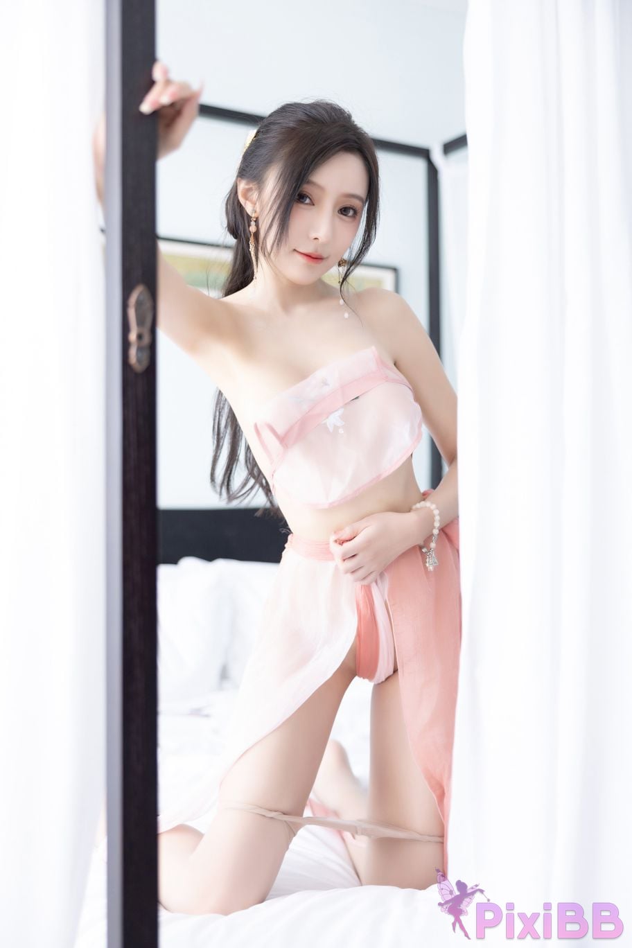 No watermark for in app purchases Wang Xinyao Yanni Pink costume fun PixiBB.COM 076