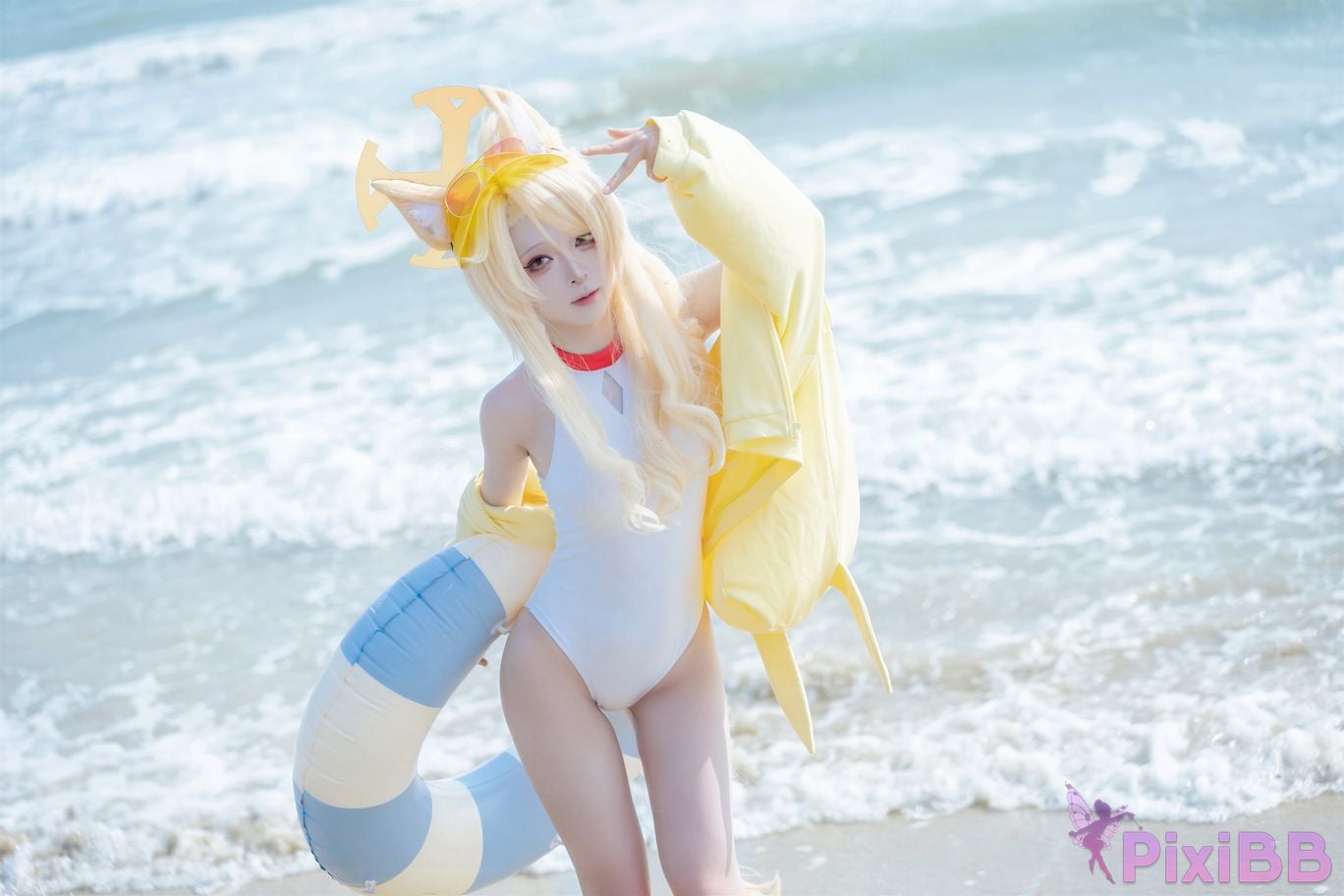 Cosplayer vector fish Blue Archive Lily Garden Shengya swimsuit PixiBB.COM 002