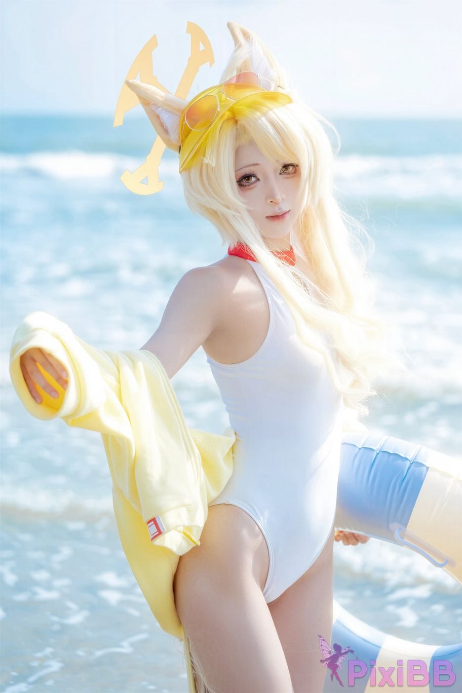 Cosplayer vector fish Blue Archive Lily Garden Shengya swimsuit PixiBB.COM 003