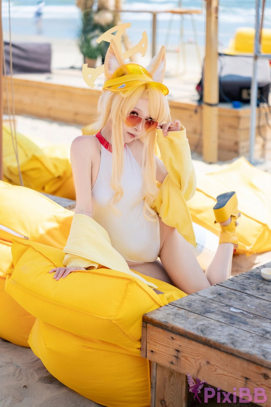 Cosplayer vector fish Blue Archive Lily Garden Shengya swimsuit PixiBB.COM 016