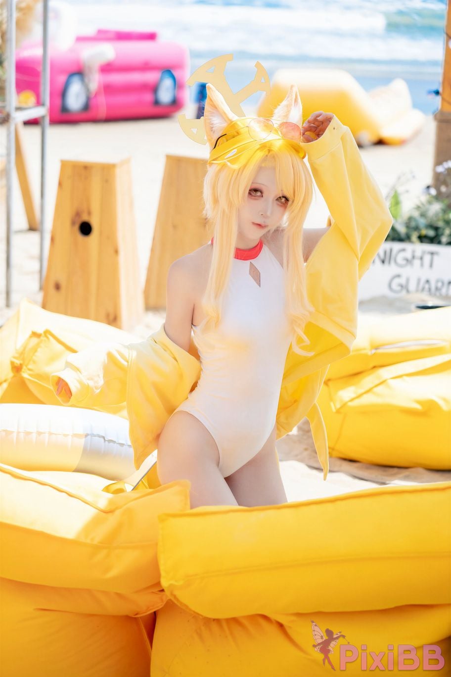 Cosplayer vector fish Blue Archive Lily Garden Shengya swimsuit PixiBB.COM 019