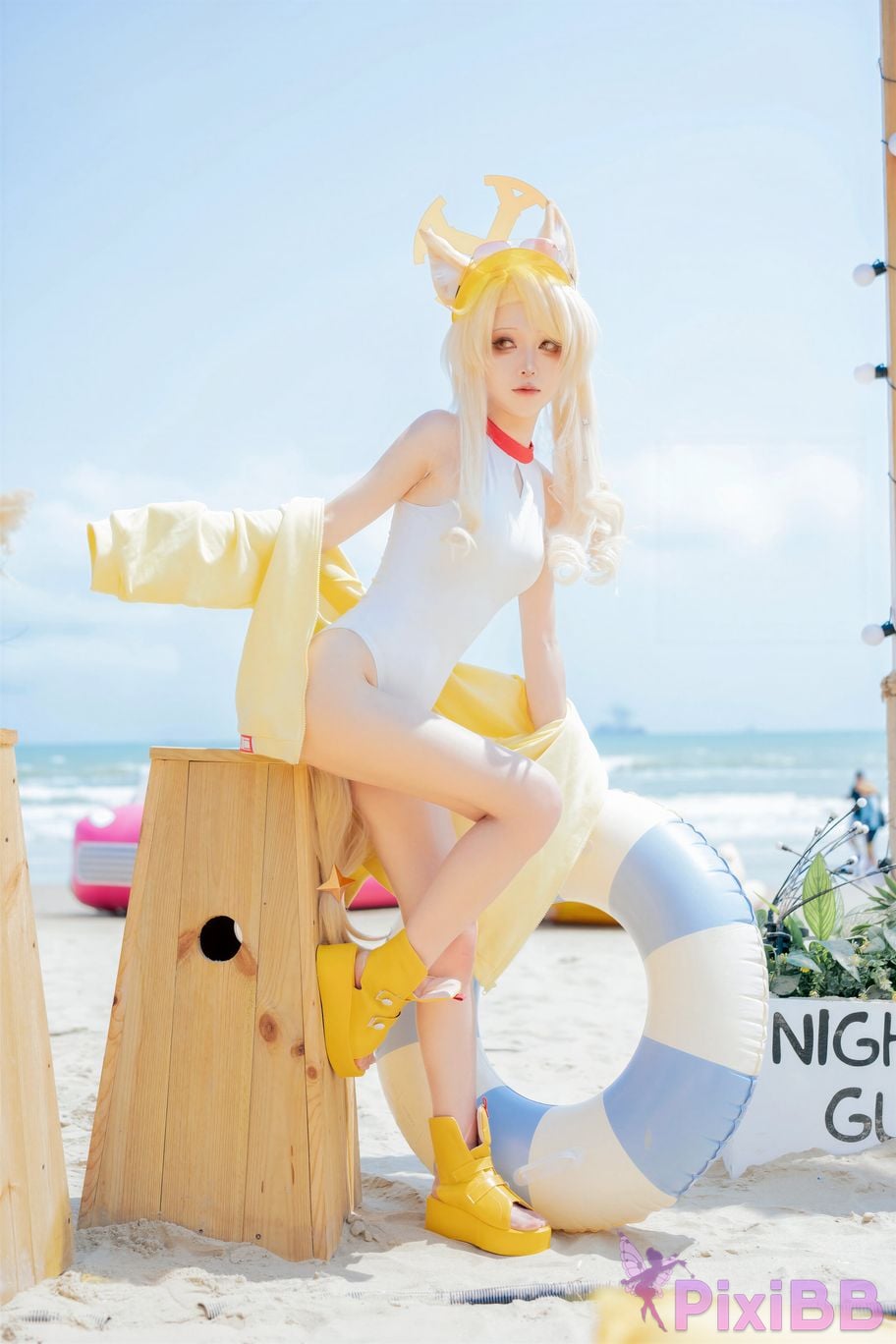 Cosplayer vector fish Blue Archive Lily Garden Shengya swimsuit PixiBB.COM 023