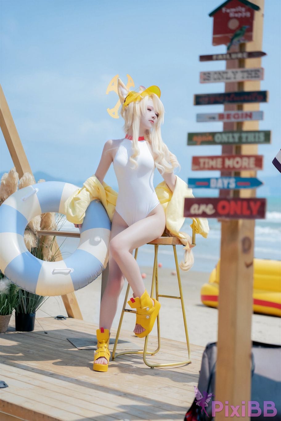 Cosplayer vector fish Blue Archive Lily Garden Shengya swimsuit PixiBB.COM 030