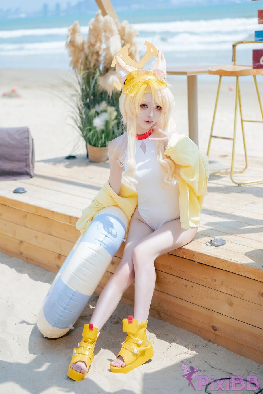 Cosplayer vector fish Blue Archive Lily Garden Shengya swimsuit PixiBB.COM 032