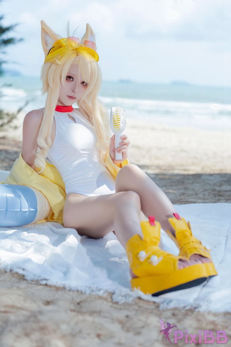 Cosplayer vector fish Blue Archive Lily Garden Shengya swimsuit PixiBB.COM 036