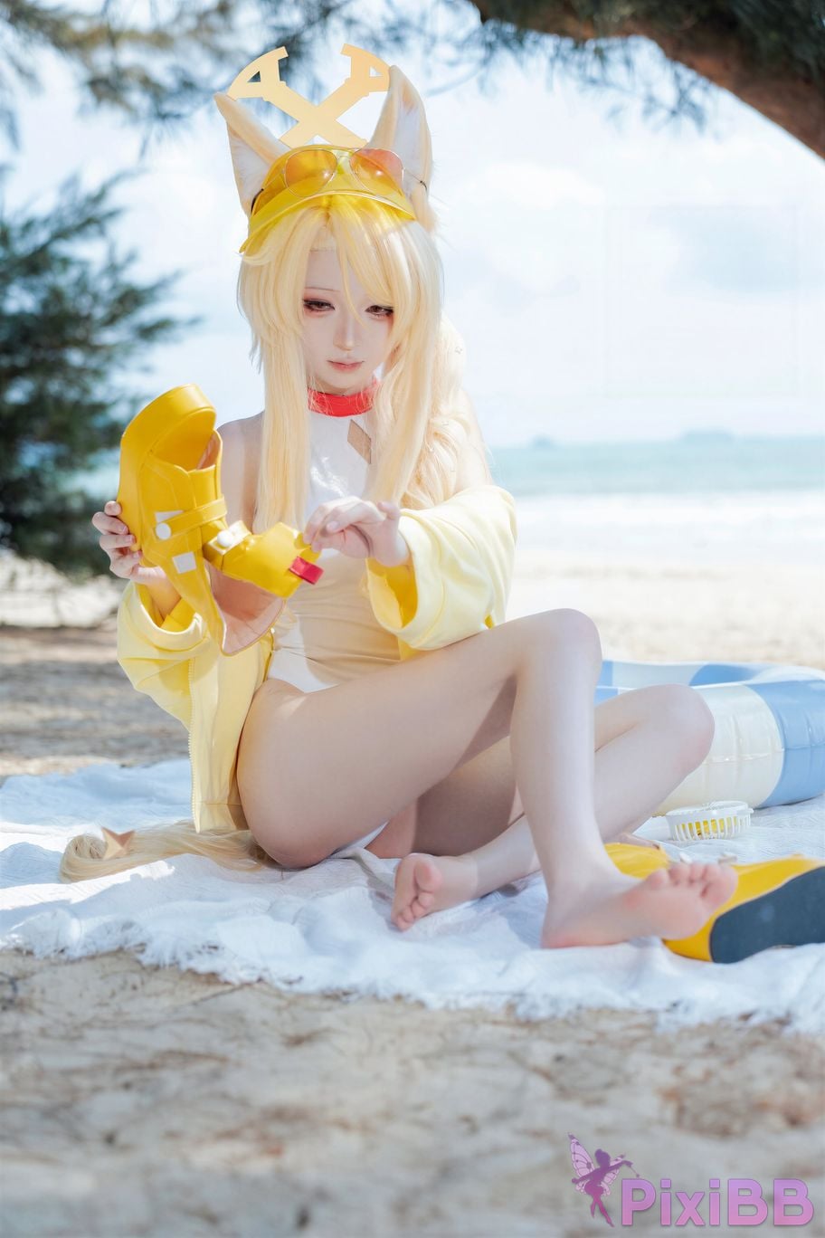 Cosplayer vector fish Blue Archive Lily Garden Shengya swimsuit PixiBB.COM 040