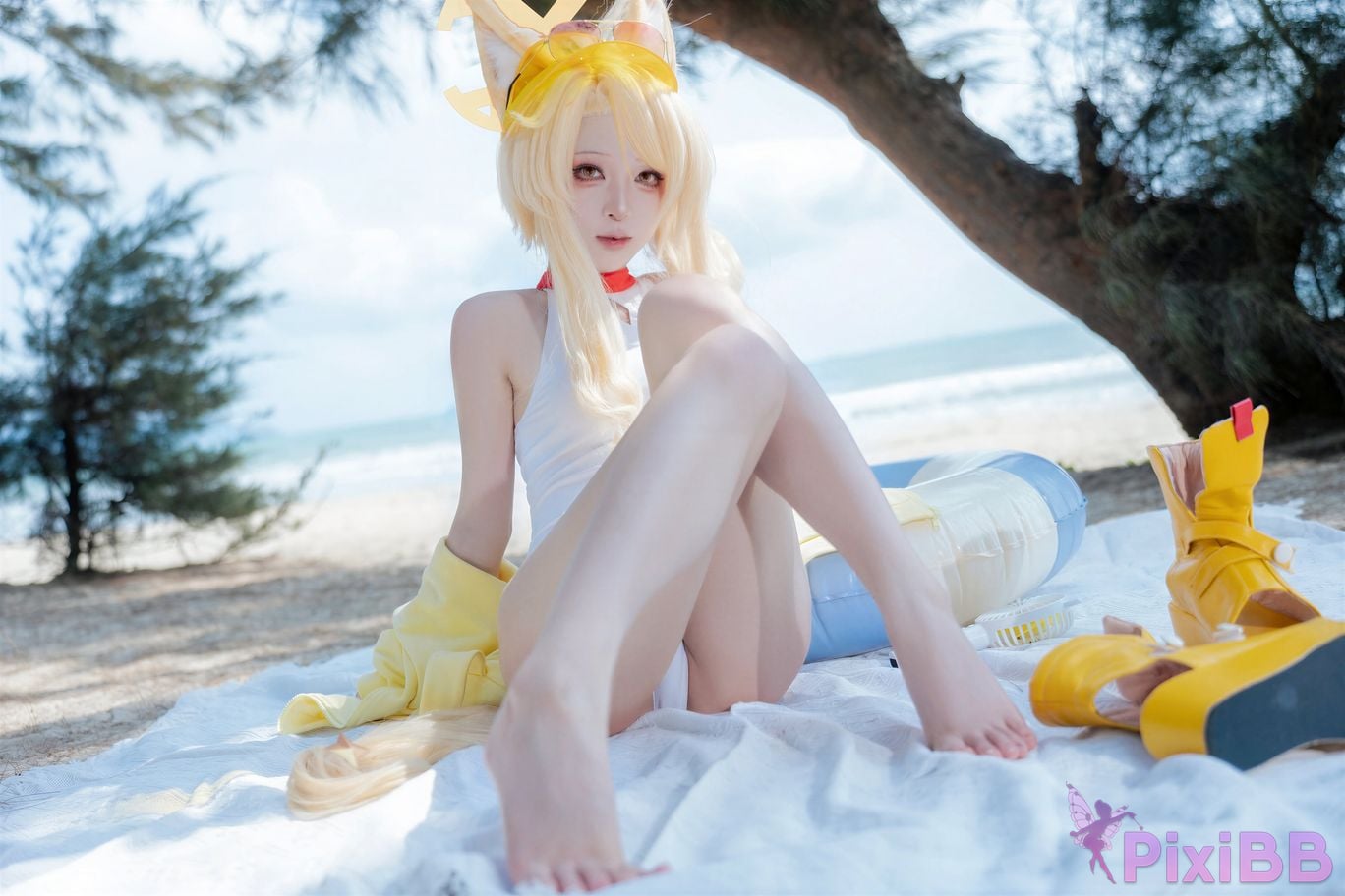 Cosplayer vector fish Blue Archive Lily Garden Shengya swimsuit PixiBB.COM 042