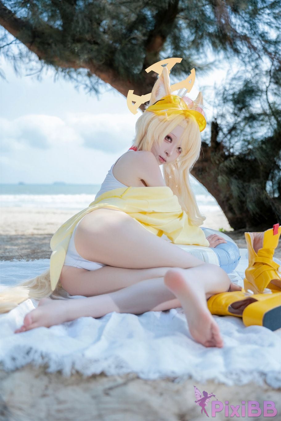 Cosplayer vector fish Blue Archive Lily Garden Shengya swimsuit PixiBB.COM 044