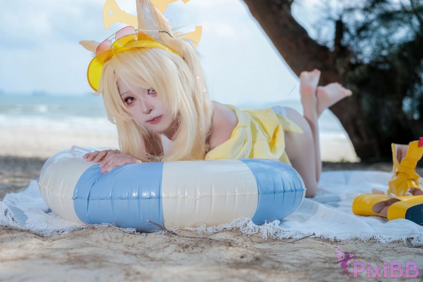 Cosplayer vector fish Blue Archive Lily Garden Shengya swimsuit PixiBB.COM 045