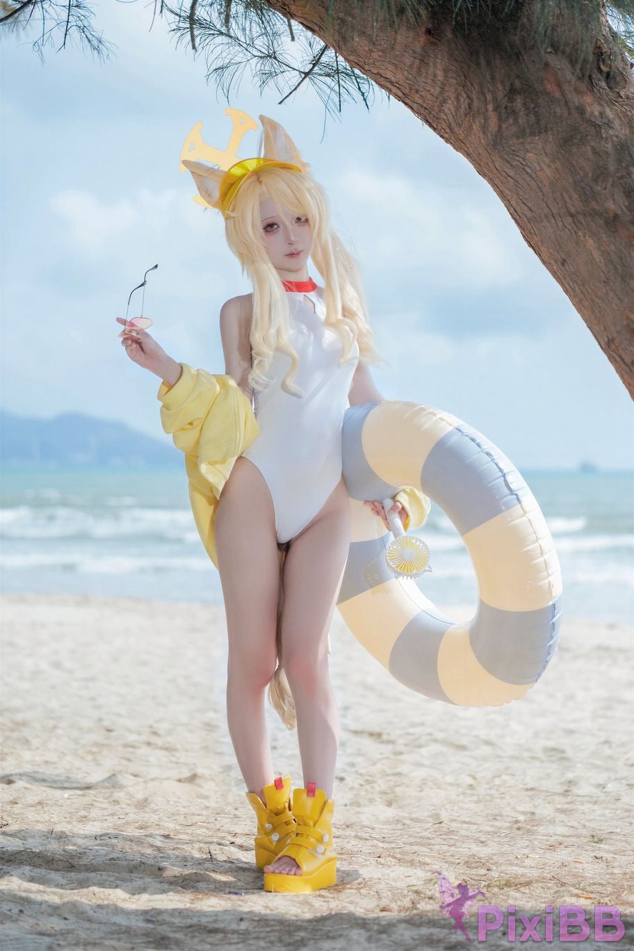 Cosplayer vector fish Blue Archive Lily Garden Shengya swimsuit PixiBB.COM 050