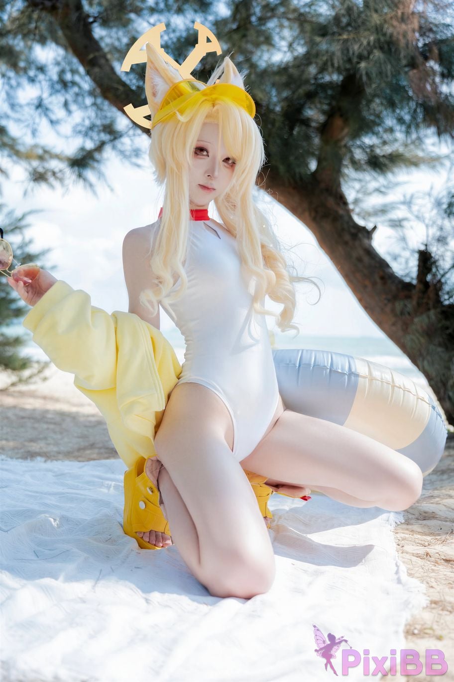 Cosplayer vector fish Blue Archive Lily Garden Shengya swimsuit PixiBB.COM 053