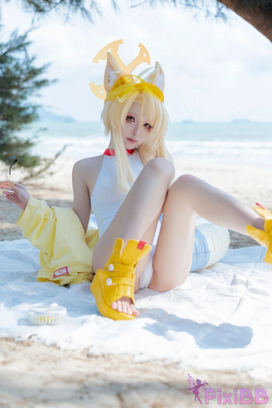 Cosplayer vector fish Blue Archive Lily Garden Shengya swimsuit PixiBB.COM 055