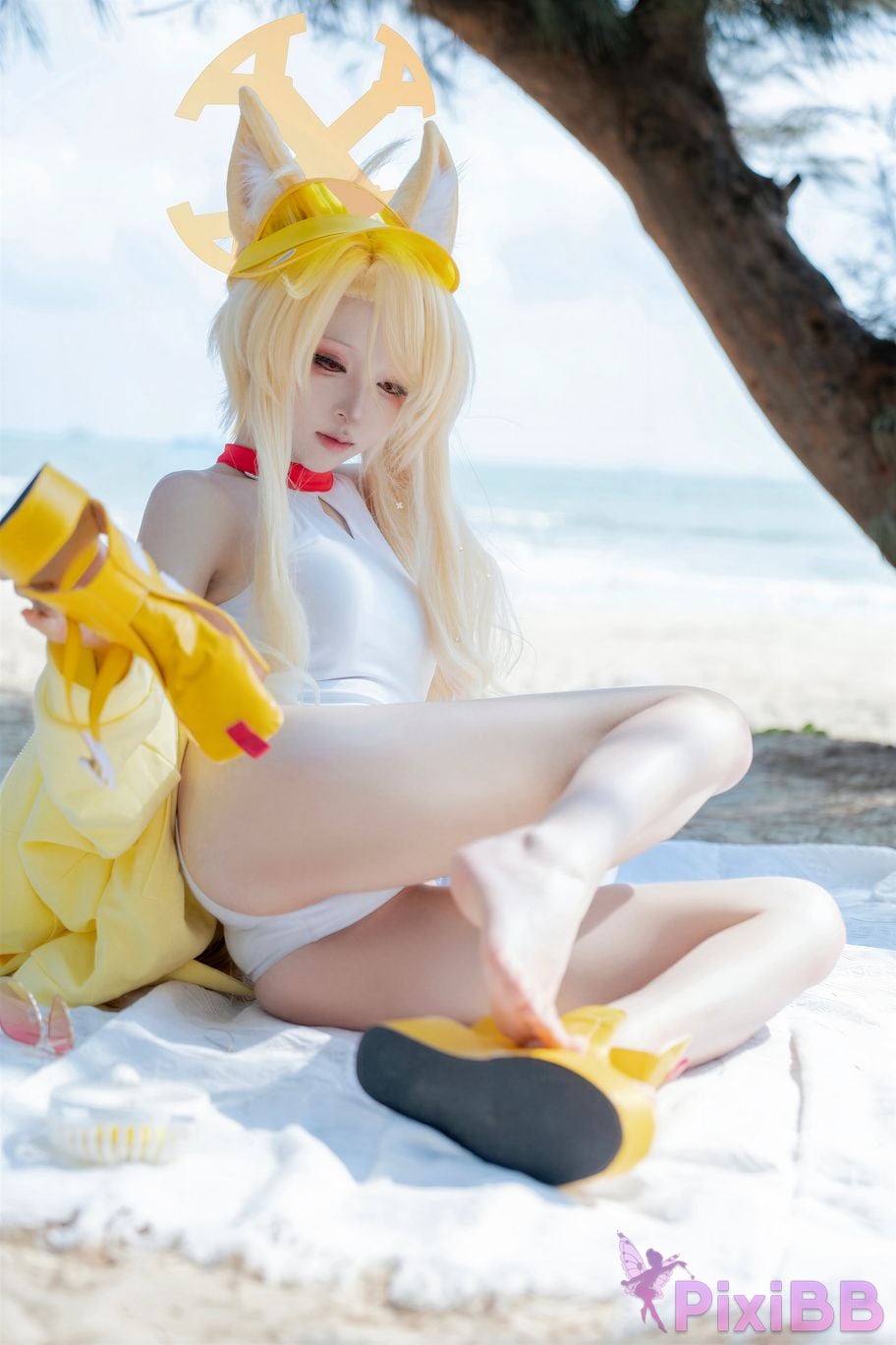 Cosplayer vector fish Blue Archive Lily Garden Shengya swimsuit PixiBB.COM 058