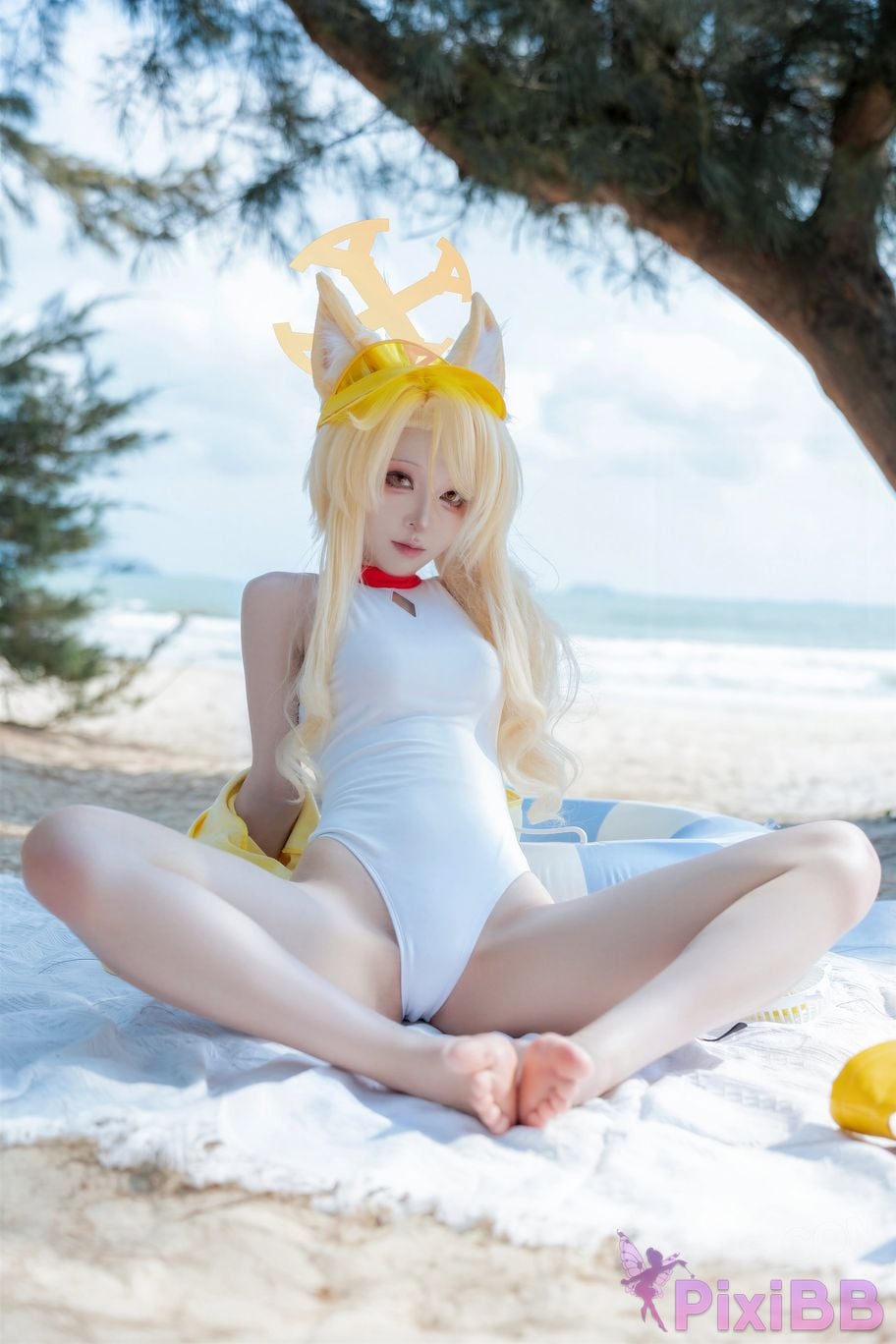 Cosplayer vector fish Blue Archive Lily Garden Shengya swimsuit PixiBB.COM 060