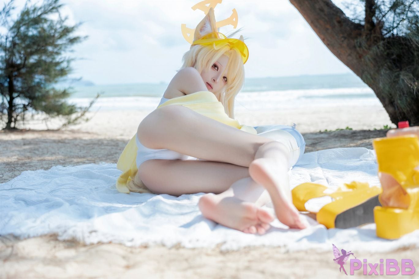 Cosplayer vector fish Blue Archive Lily Garden Shengya swimsuit PixiBB.COM 061