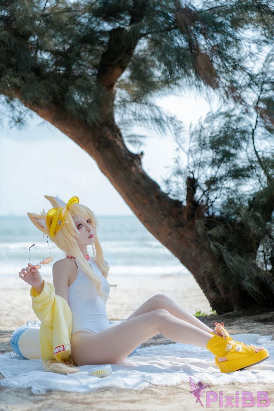 Cosplayer vector fish Blue Archive Lily Garden Shengya swimsuit PixiBB.COM 062