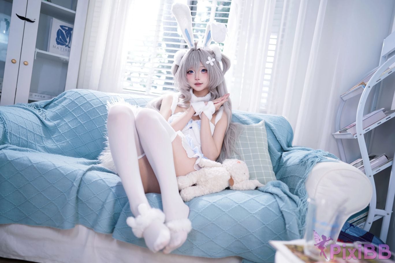 Cosplayer Five more ghosts azur lane sea breeze Pajama Bunny PixiBB.COM 009