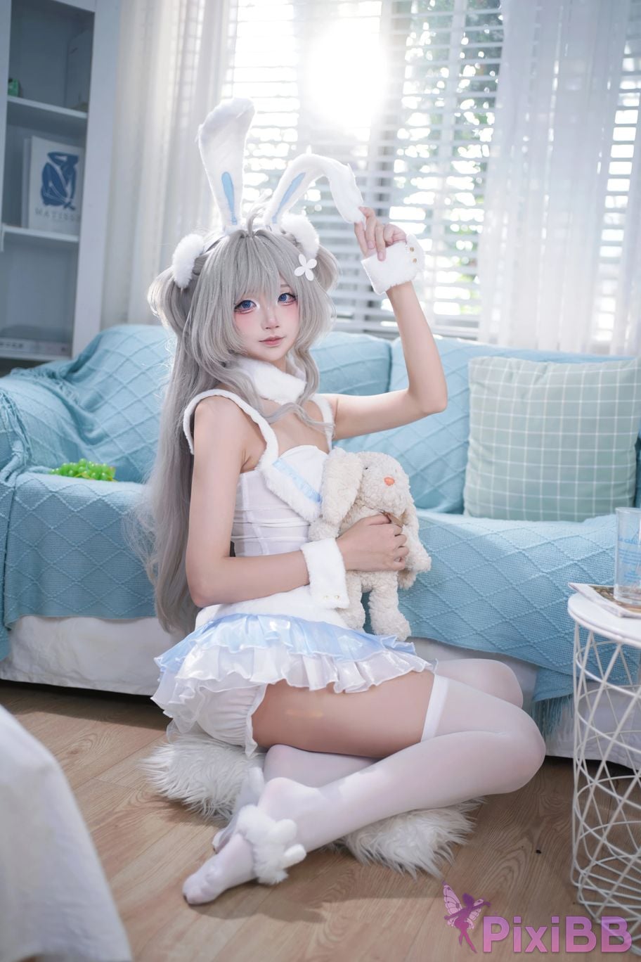 Cosplayer Five more ghosts azur lane sea breeze Pajama Bunny PixiBB.COM 011