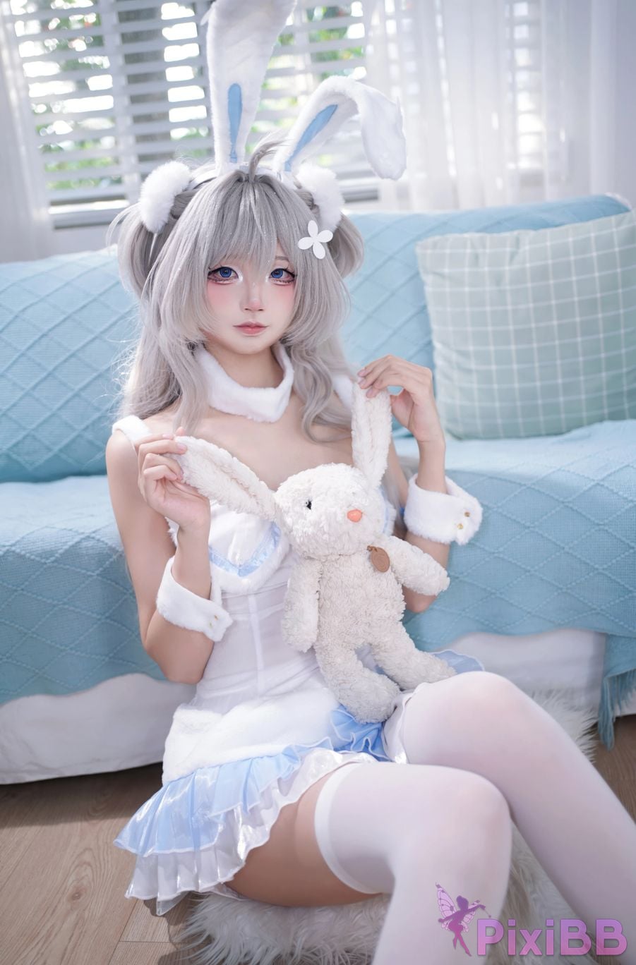 Cosplayer Five more ghosts azur lane sea breeze Pajama Bunny PixiBB.COM 013