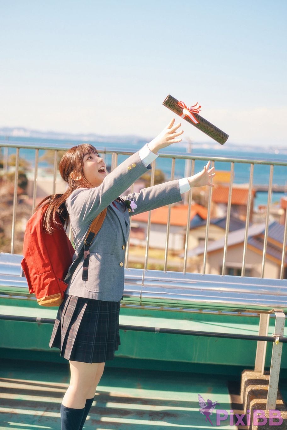 Japanese Idol Mizuki Asakura ma cang rui ji Miss Magazines Asoviva Magazine 2022 uniform gravure graduation season Yanmaga digital photo book PixiBB.COM 002