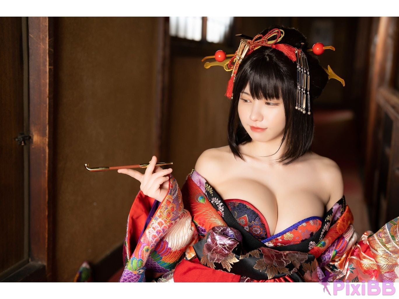 Japanese Idol Enako Picture scroll of beautiful women moon change jigra PixiBB.COM 022