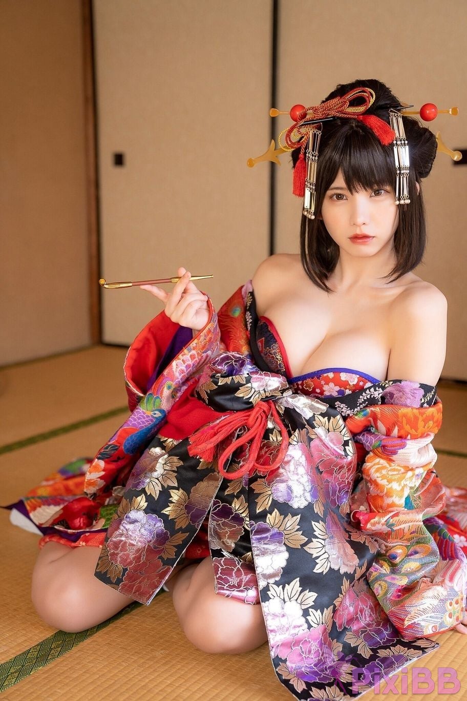 Japanese Idol Enako Picture scroll of beautiful women moon change jigra PixiBB.COM 030