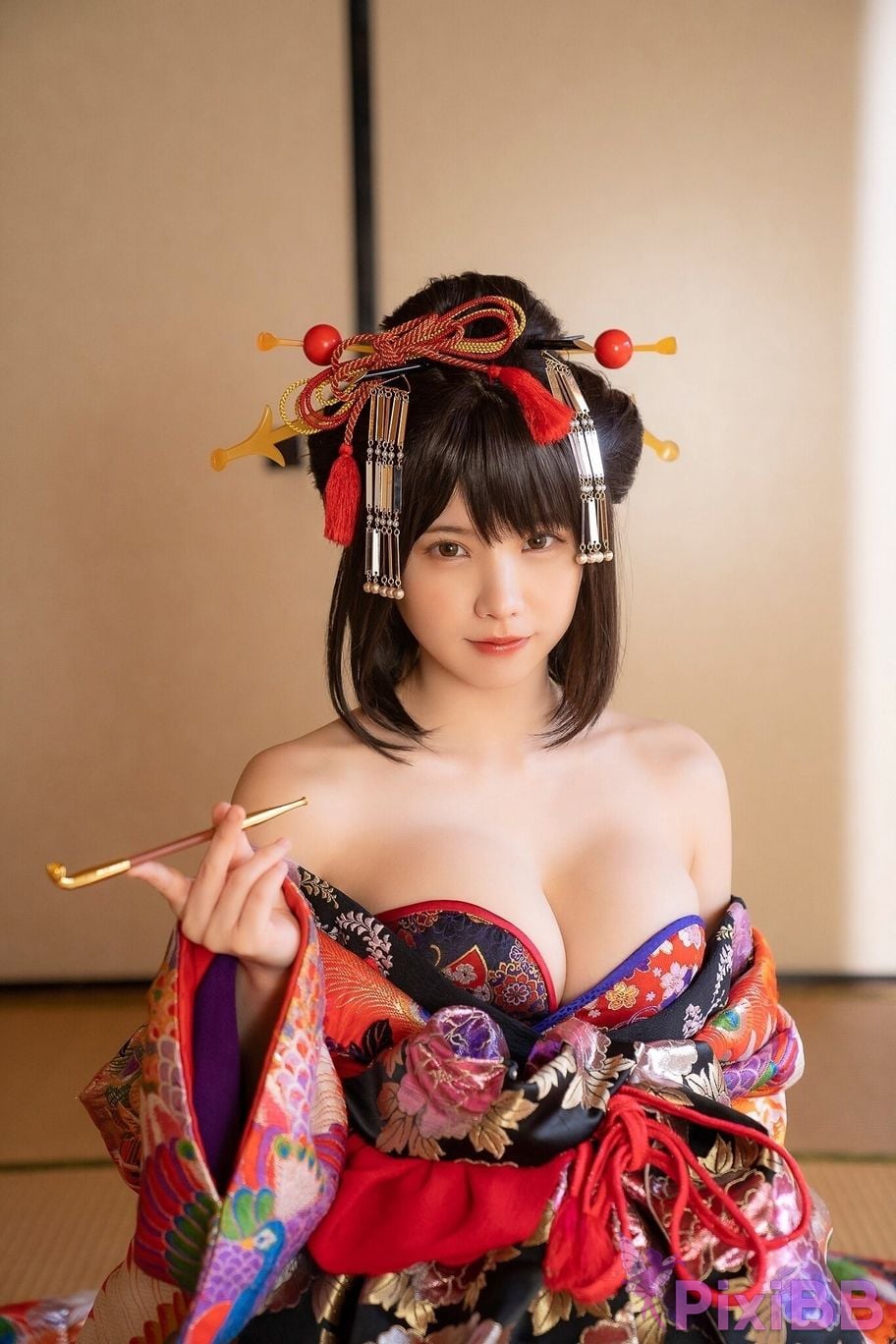 Japanese Idol Enako Picture scroll of beautiful women moon change jigra PixiBB.COM 031