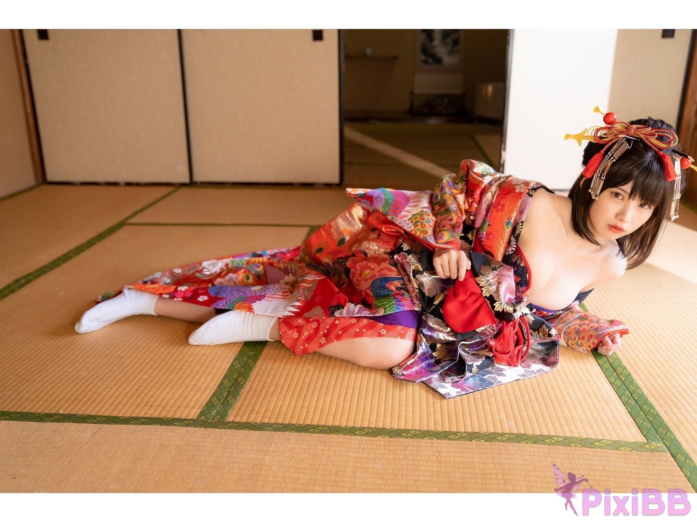 Japanese Idol Enako Picture scroll of beautiful women moon change jigra PixiBB.COM 033