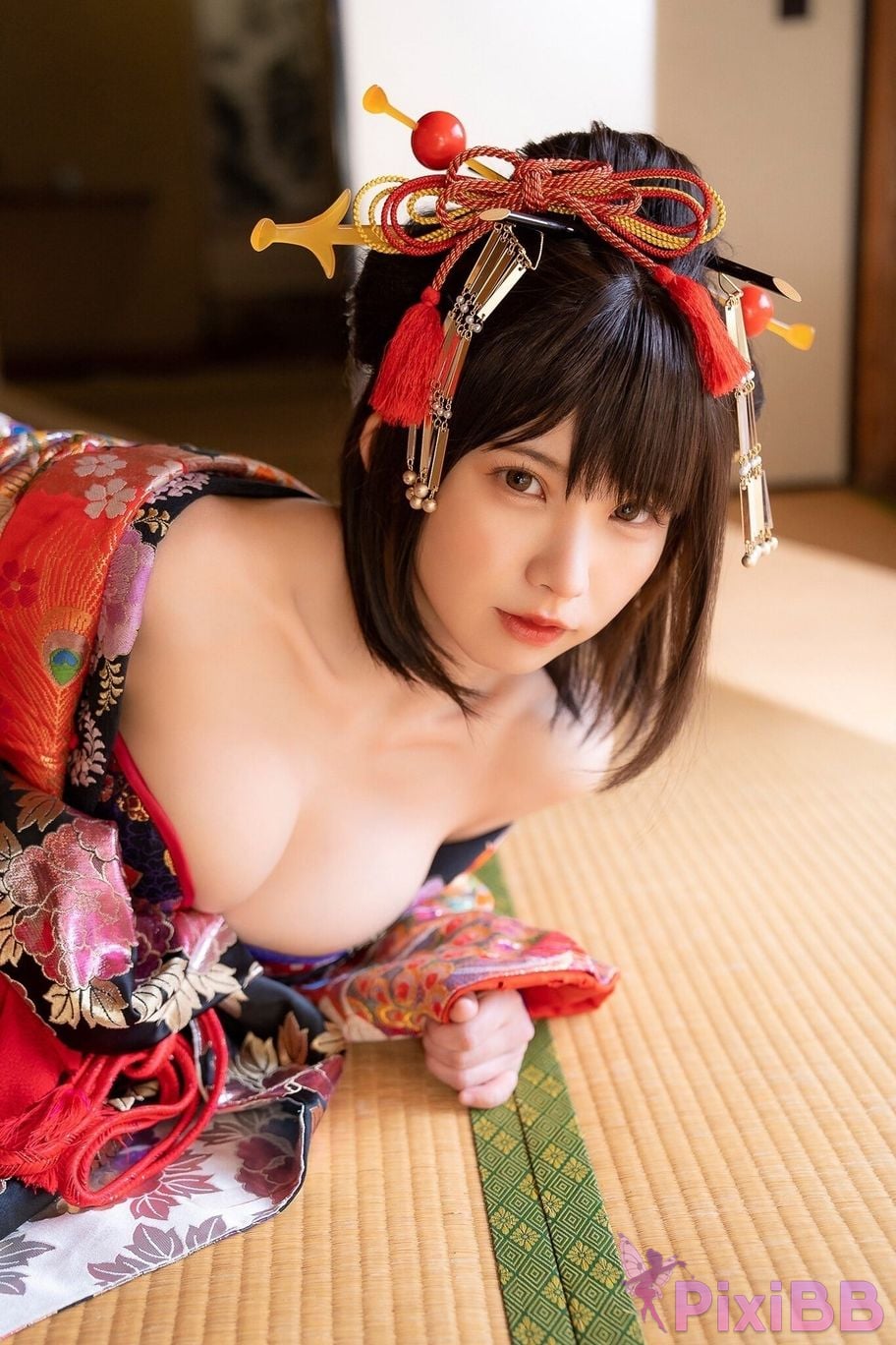 Japanese Idol Enako Picture scroll of beautiful women moon change jigra PixiBB.COM 039