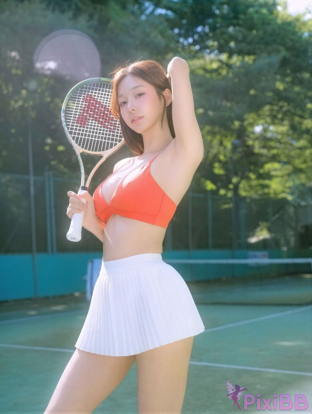 AI Enhanced Sehee Choi Tennis PixiBB.COM 100