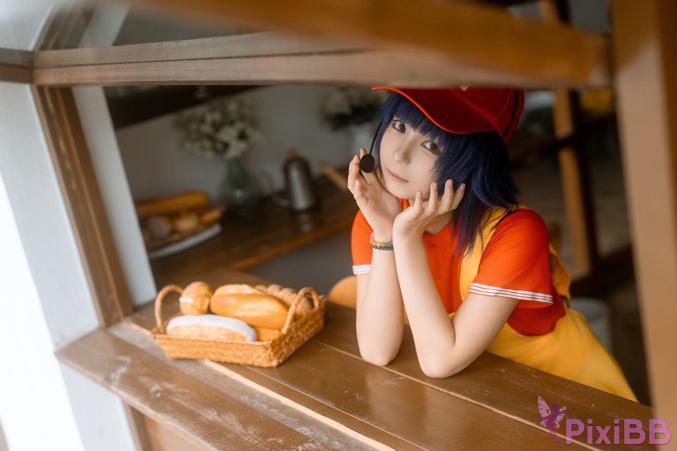 Cosplayer Iron hand calls the beast Mushroom head Hinata privately owned PixiBB.COM 004