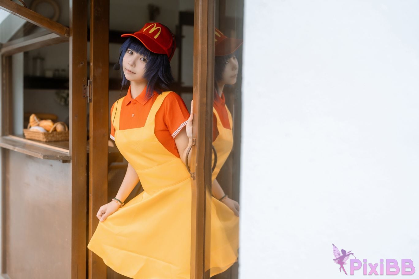 Cosplayer Iron hand calls the beast Mushroom head Hinata privately owned PixiBB.COM 005