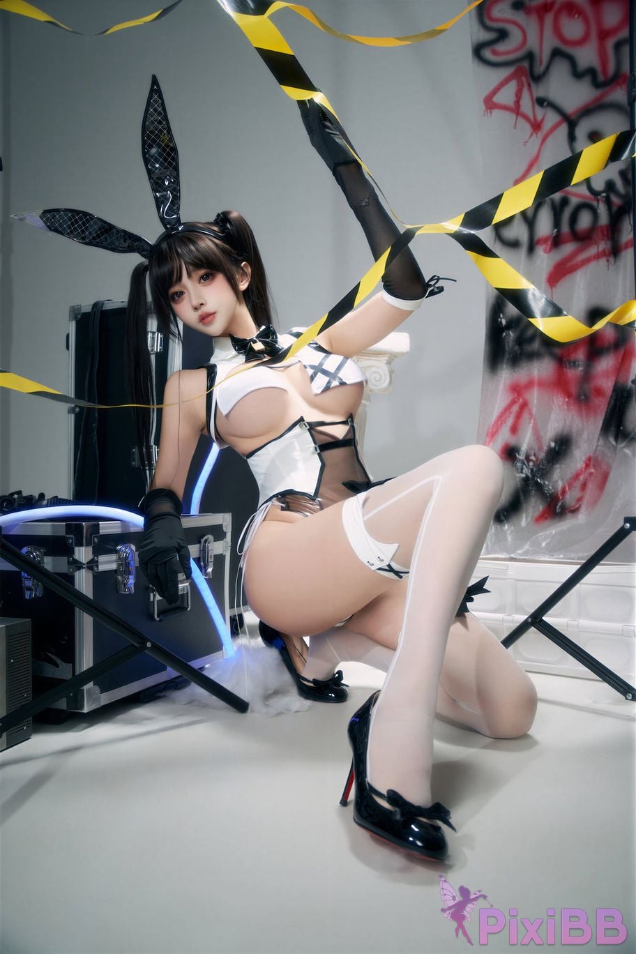 Cosplayer Expired rice noodles Nikke goddess of victory bey sparkle bunny girl PixiBB.COM 063