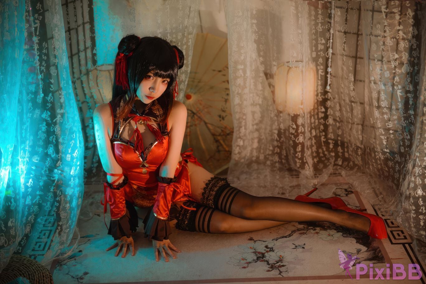 Cosplayer Second Assistant Nisa Tokisaki Kurumi New Year cheongsam PixiBB.COM 003