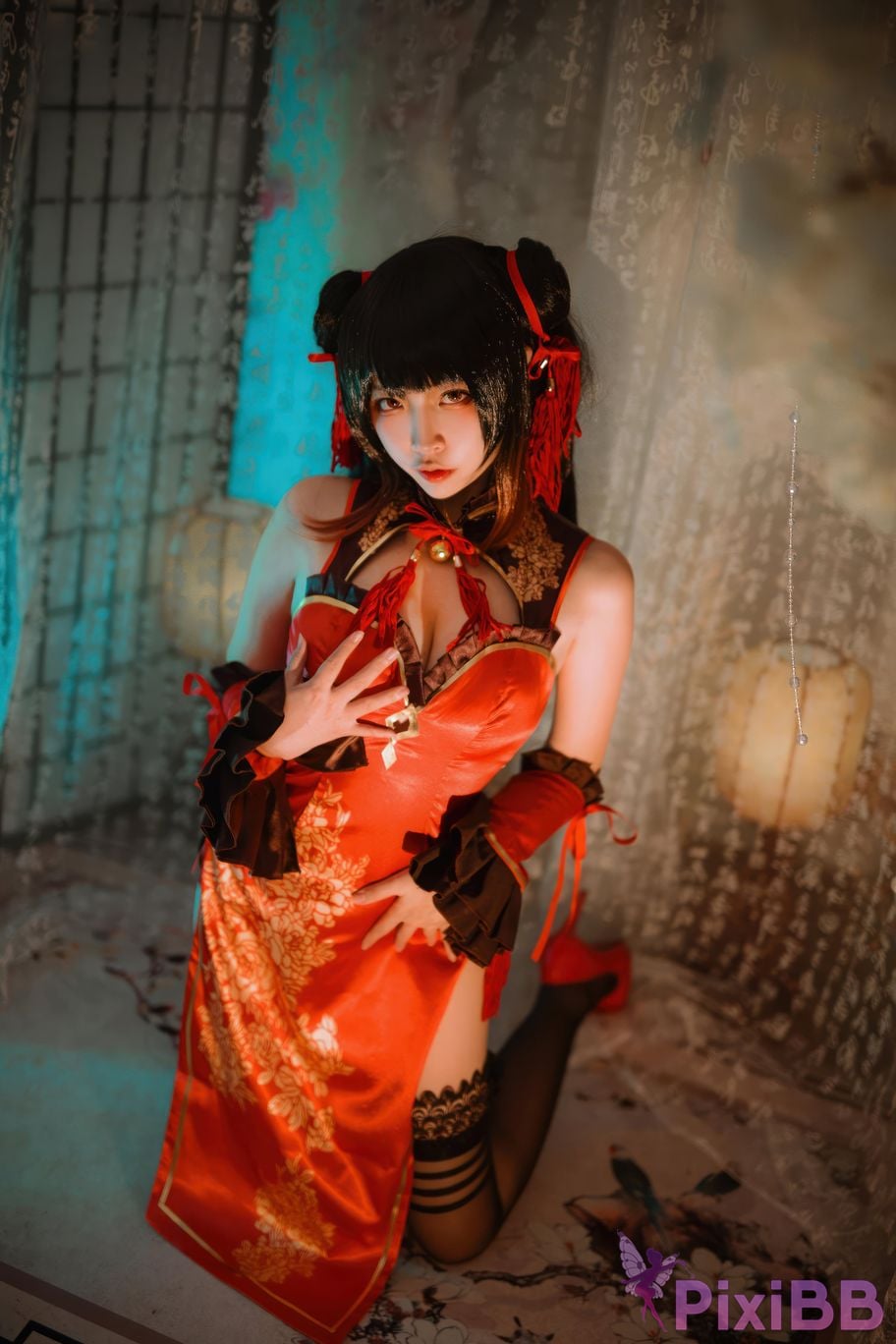 Cosplayer Second Assistant Nisa Tokisaki Kurumi New Year cheongsam PixiBB.COM 005