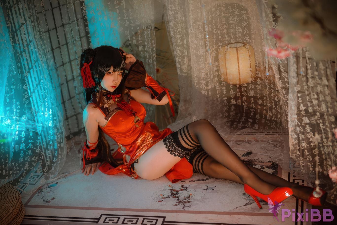 Cosplayer Second Assistant Nisa Tokisaki Kurumi New Year cheongsam PixiBB.COM 007