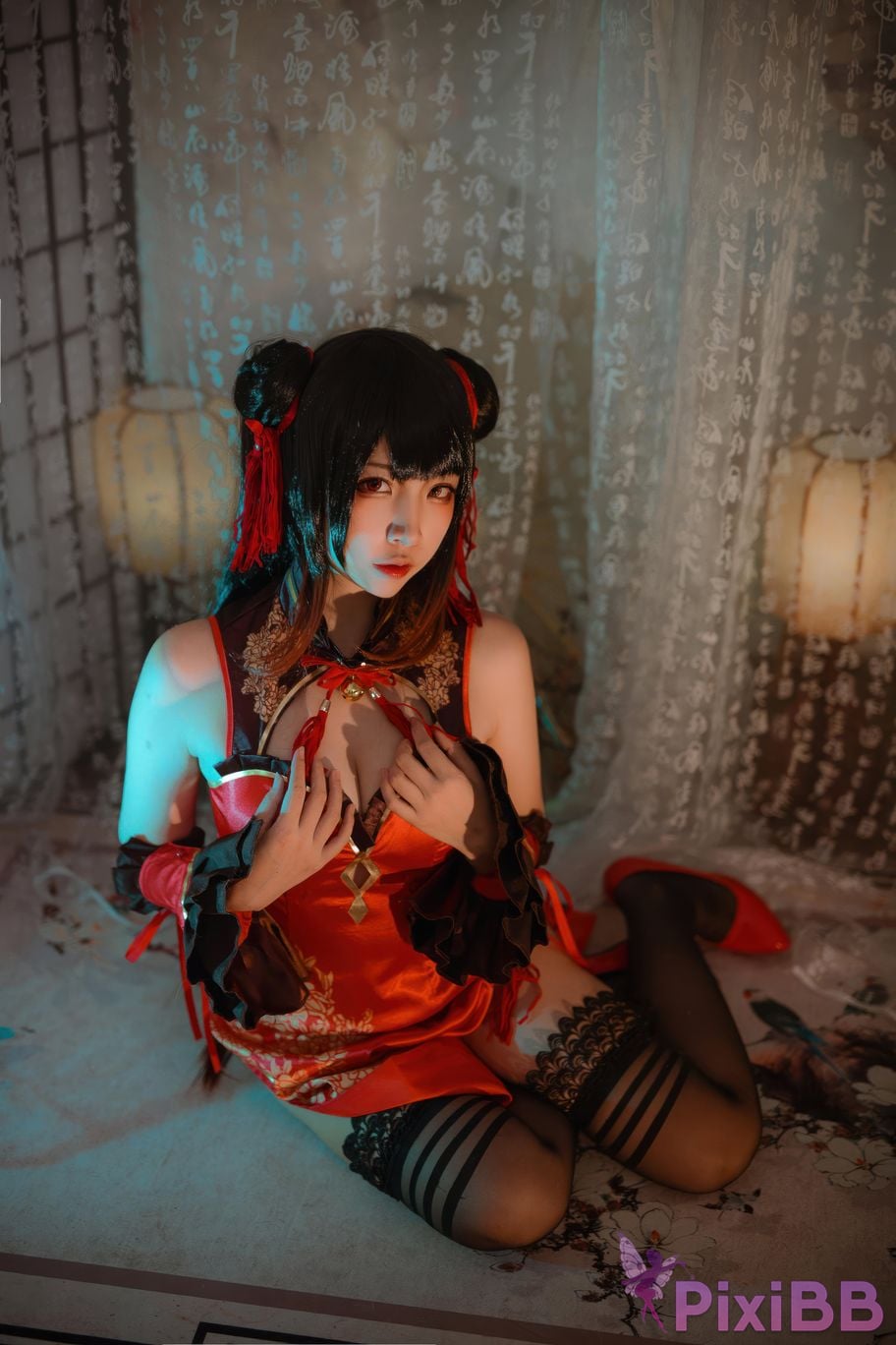Cosplayer Second Assistant Nisa Tokisaki Kurumi New Year cheongsam PixiBB.COM 008