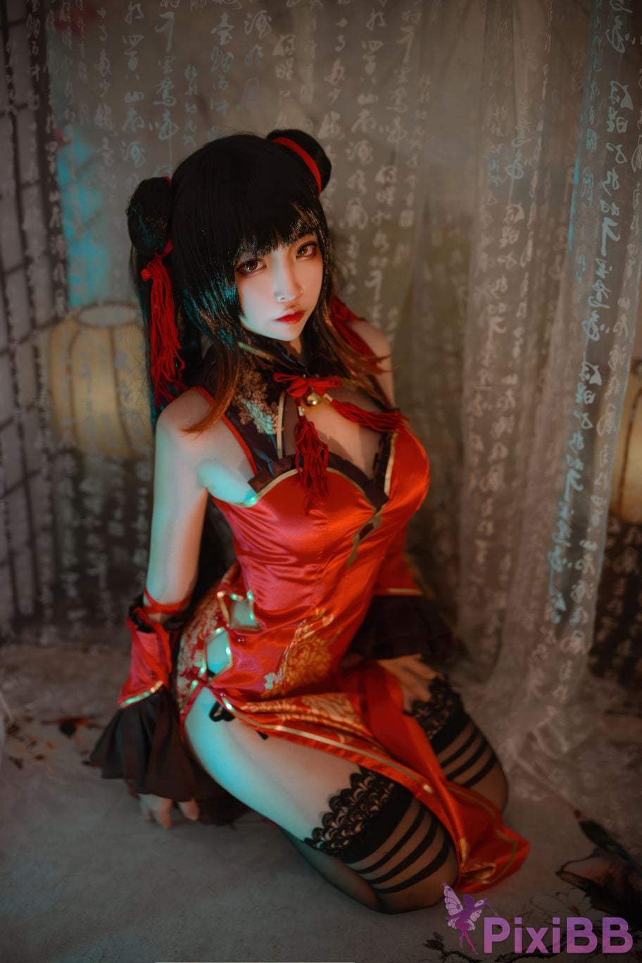 Cosplayer Second Assistant Nisa Tokisaki Kurumi New Year cheongsam PixiBB.COM 012