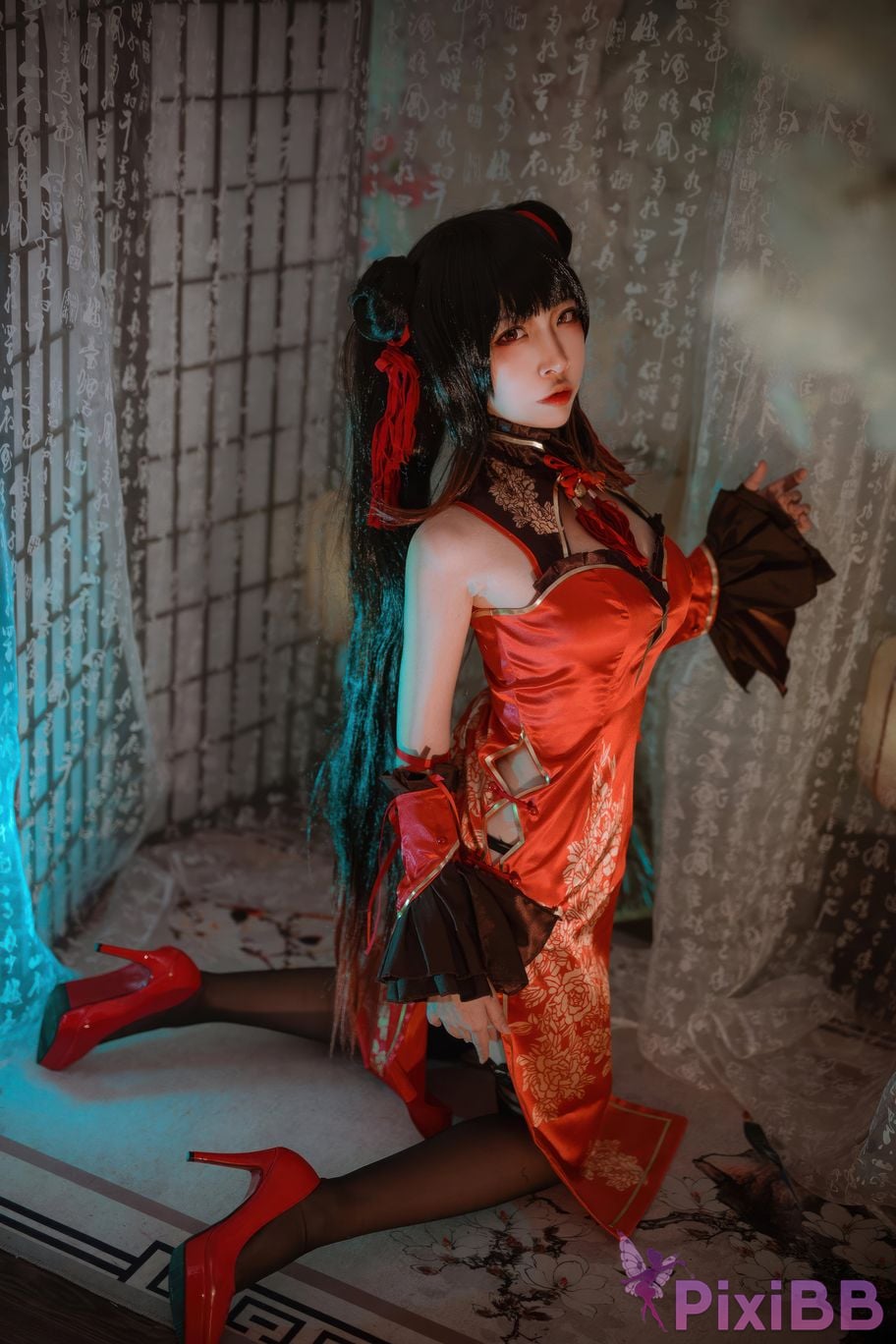 Cosplayer Second Assistant Nisa Tokisaki Kurumi New Year cheongsam PixiBB.COM 013