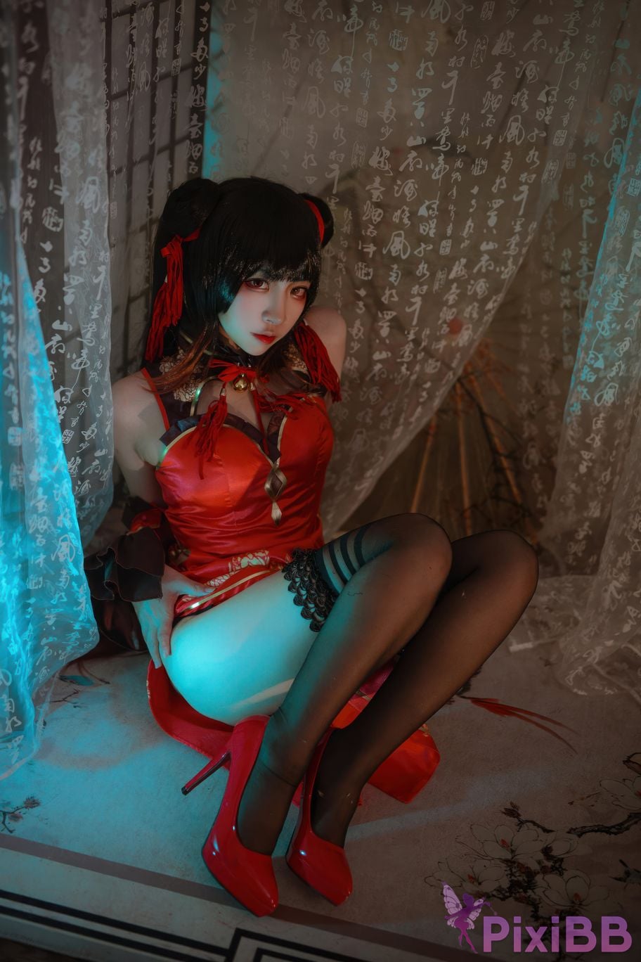 Cosplayer Second Assistant Nisa Tokisaki Kurumi New Year cheongsam PixiBB.COM 014