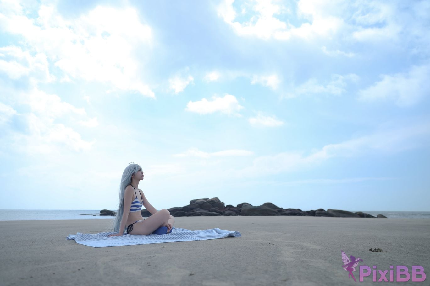 Cosplayer G44 wont get hurt Ghost swimsuit PixiBB.COM 022