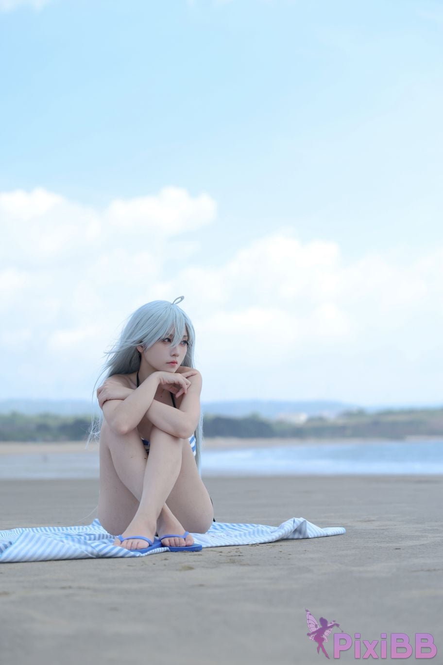Cosplayer G44 wont get hurt Ghost swimsuit PixiBB.COM 026